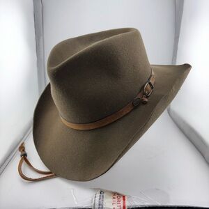 Bailey Lander Brown 2x Leather Strap Western Hat Size 7​​​